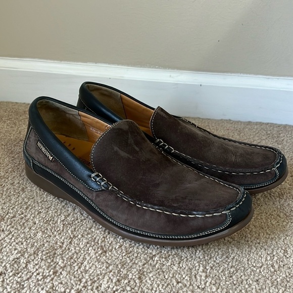 Mephisto Baduard Slip-On Loafer Dark Brown Nubuck/Black Calf Leather - Picture 3 of 11